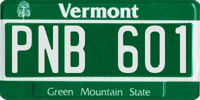 VT license plate PNB601