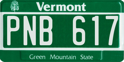 VT license plate PNB617