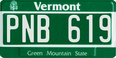 VT license plate PNB619