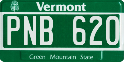 VT license plate PNB620