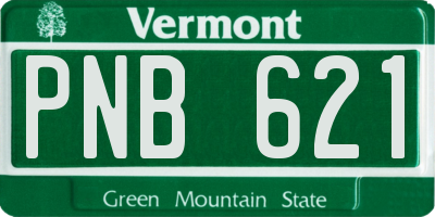 VT license plate PNB621