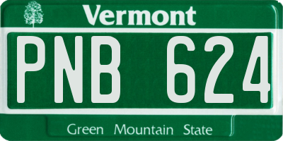 VT license plate PNB624