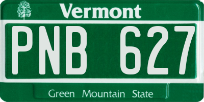VT license plate PNB627