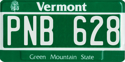 VT license plate PNB628