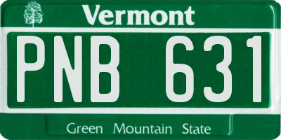 VT license plate PNB631