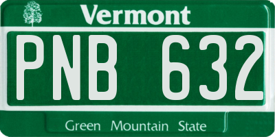VT license plate PNB632