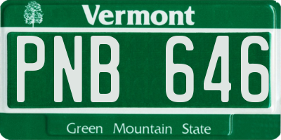 VT license plate PNB646