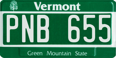 VT license plate PNB655