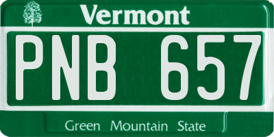 VT license plate PNB657