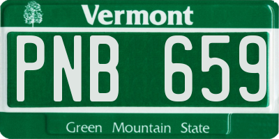 VT license plate PNB659