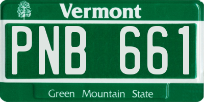 VT license plate PNB661