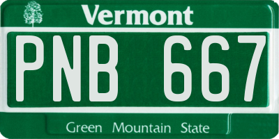 VT license plate PNB667