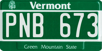 VT license plate PNB673
