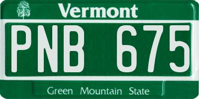 VT license plate PNB675