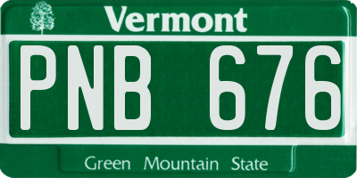 VT license plate PNB676