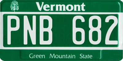 VT license plate PNB682