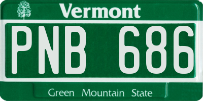 VT license plate PNB686