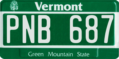 VT license plate PNB687