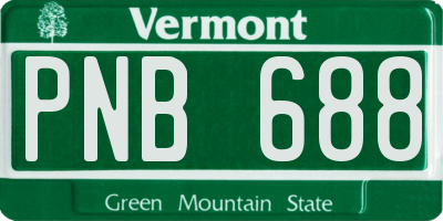 VT license plate PNB688
