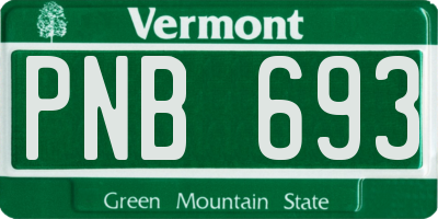 VT license plate PNB693