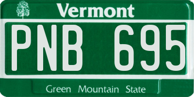 VT license plate PNB695