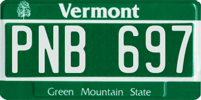 VT license plate PNB697
