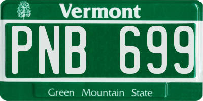 VT license plate PNB699