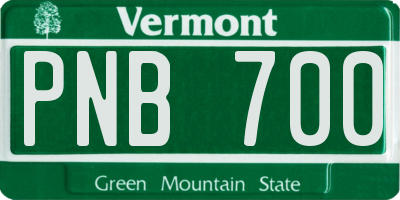 VT license plate PNB700