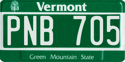 VT license plate PNB705