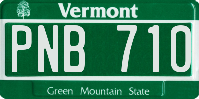 VT license plate PNB710