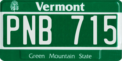 VT license plate PNB715