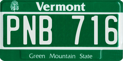 VT license plate PNB716