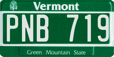 VT license plate PNB719