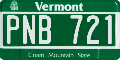VT license plate PNB721