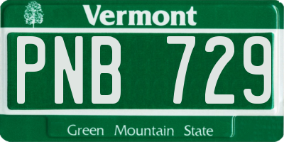 VT license plate PNB729