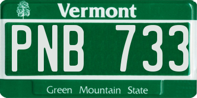 VT license plate PNB733