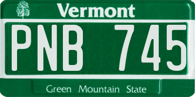 VT license plate PNB745