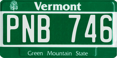 VT license plate PNB746