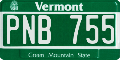 VT license plate PNB755
