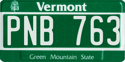 VT license plate PNB763