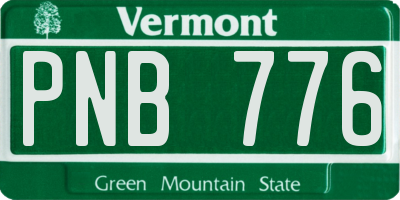 VT license plate PNB776