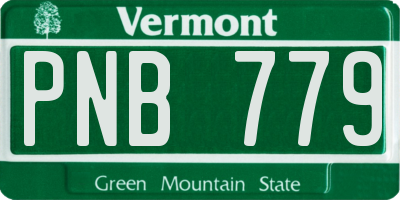 VT license plate PNB779