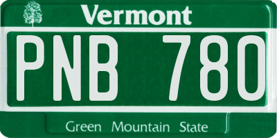 VT license plate PNB780