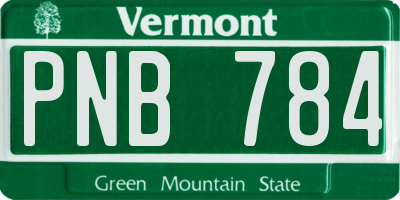 VT license plate PNB784