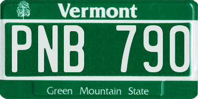 VT license plate PNB790