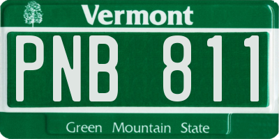 VT license plate PNB811