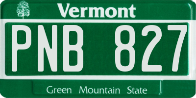 VT license plate PNB827