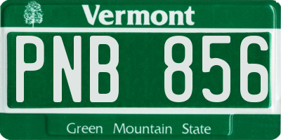 VT license plate PNB856