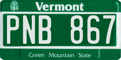 VT license plate PNB867