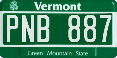 VT license plate PNB887